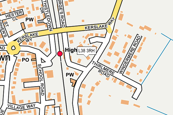 L38 3RH map - OS OpenMap – Local (Ordnance Survey)