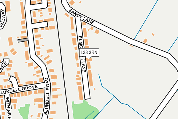 L38 3RN map - OS OpenMap – Local (Ordnance Survey)