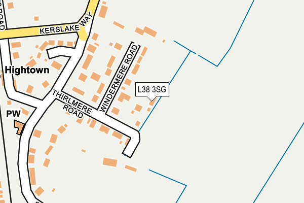 L38 3SG map - OS OpenMap – Local (Ordnance Survey)