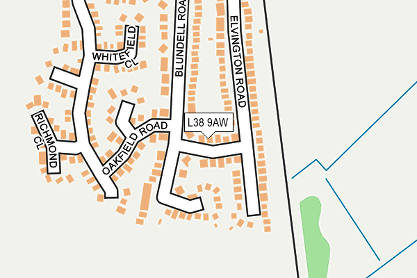 L38 9AW map - OS OpenMap – Local (Ordnance Survey)