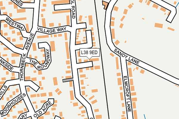 L38 9ED map - OS OpenMap – Local (Ordnance Survey)