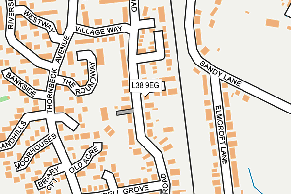 L38 9EG map - OS OpenMap – Local (Ordnance Survey)