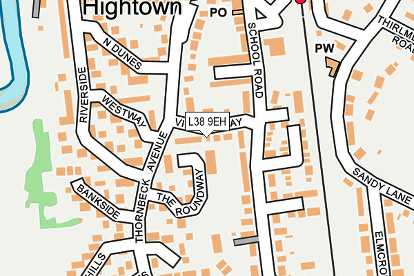 L38 9EH map - OS OpenMap – Local (Ordnance Survey)