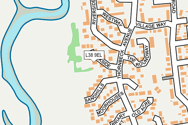 L38 9EL map - OS OpenMap – Local (Ordnance Survey)
