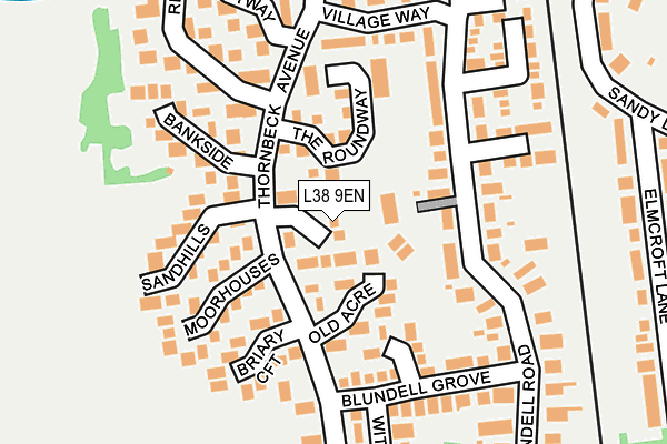 L38 9EN map - OS OpenMap – Local (Ordnance Survey)