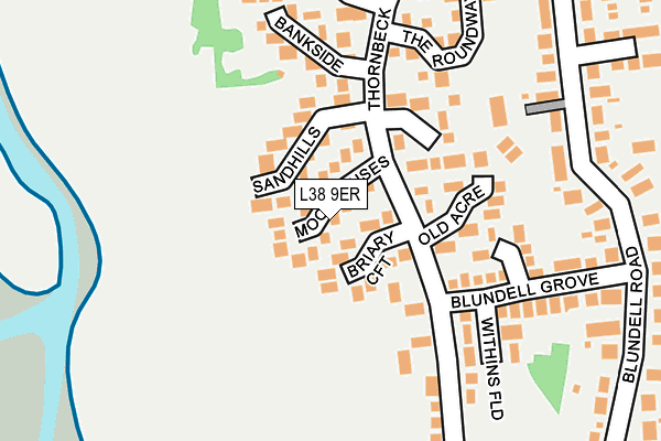 L38 9ER map - OS OpenMap – Local (Ordnance Survey)