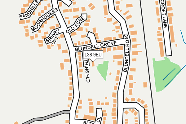L38 9EU map - OS OpenMap – Local (Ordnance Survey)