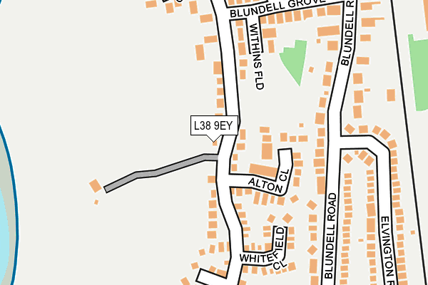 L38 9EY map - OS OpenMap – Local (Ordnance Survey)
