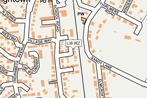 L38 9EZ map - OS OpenMap – Local (Ordnance Survey)