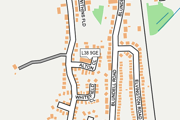 L38 9GE map - OS OpenMap – Local (Ordnance Survey)