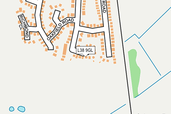 L38 9GL map - OS OpenMap – Local (Ordnance Survey)