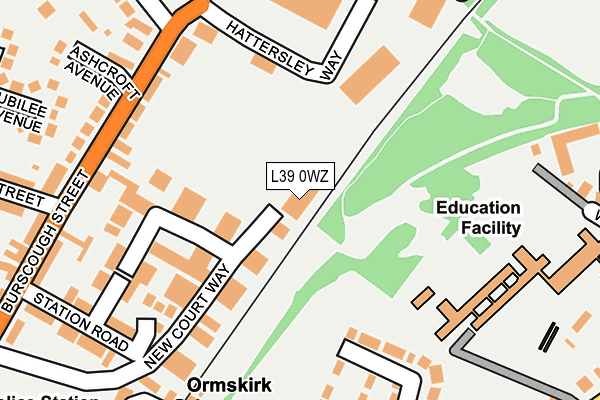 L39 0WZ map - OS OpenMap – Local (Ordnance Survey)