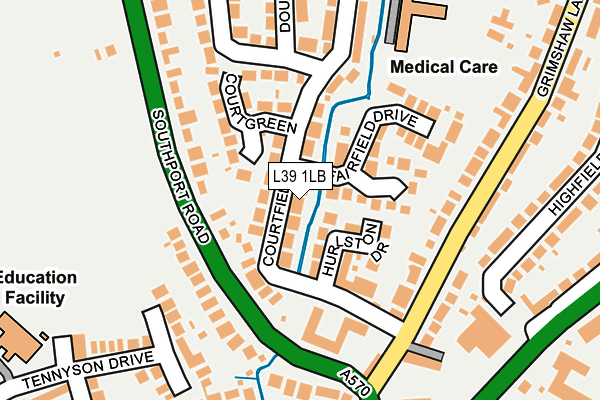 L39 1LB map - OS OpenMap – Local (Ordnance Survey)