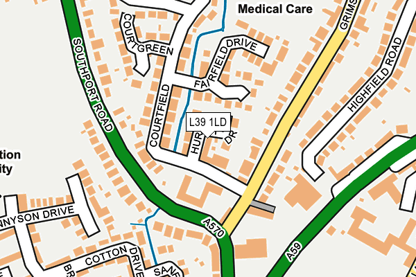 L39 1LD map - OS OpenMap – Local (Ordnance Survey)