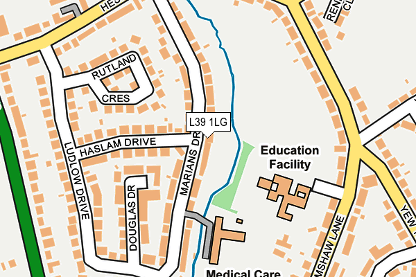 L39 1LG map - OS OpenMap – Local (Ordnance Survey)