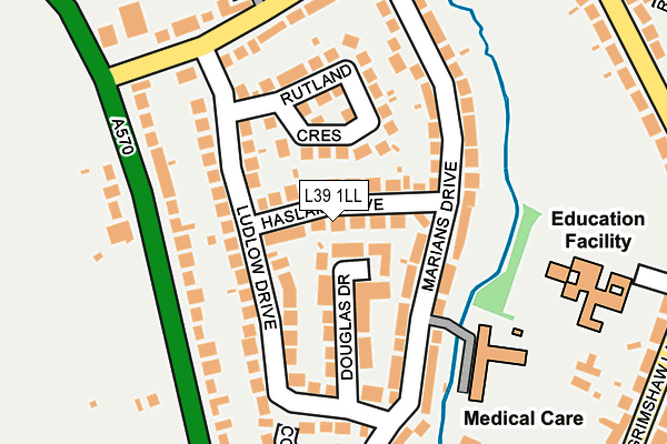 L39 1LL map - OS OpenMap – Local (Ordnance Survey)