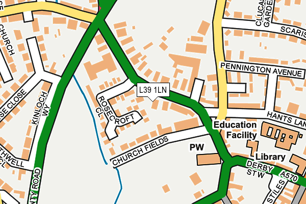 L39 1LN map - OS OpenMap – Local (Ordnance Survey)