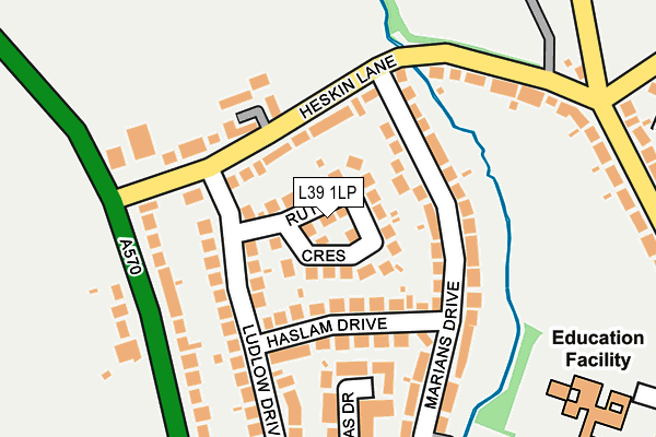 L39 1LP map - OS OpenMap – Local (Ordnance Survey)