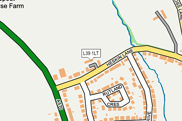 L39 1LT map - OS OpenMap – Local (Ordnance Survey)
