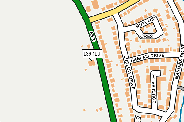 L39 1LU map - OS OpenMap – Local (Ordnance Survey)
