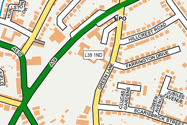 L39 1ND map - OS OpenMap – Local (Ordnance Survey)