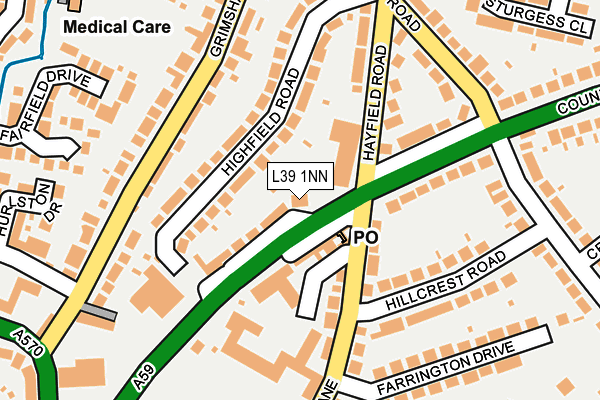 L39 1NN map - OS OpenMap – Local (Ordnance Survey)