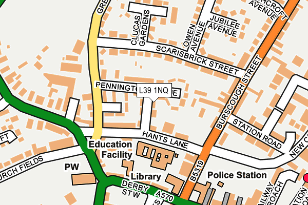 L39 1NQ map - OS OpenMap – Local (Ordnance Survey)