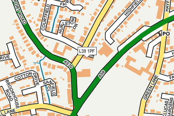 L39 1PF map - OS OpenMap – Local (Ordnance Survey)