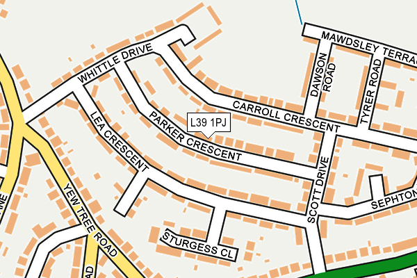 L39 1PJ map - OS OpenMap – Local (Ordnance Survey)