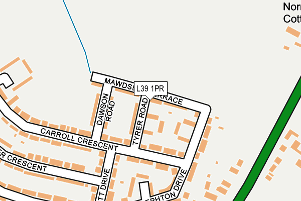 L39 1PR map - OS OpenMap – Local (Ordnance Survey)