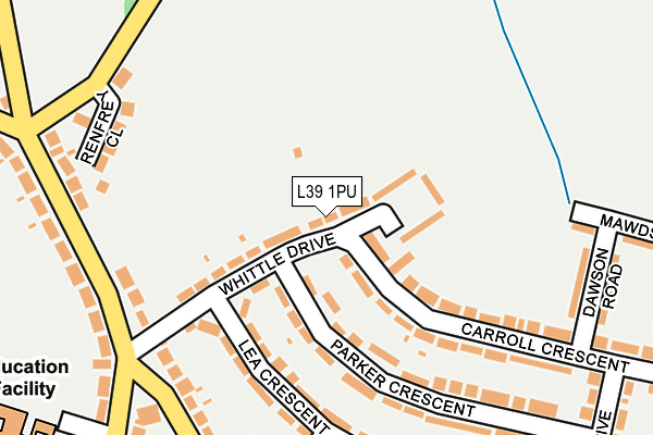 L39 1PU map - OS OpenMap – Local (Ordnance Survey)