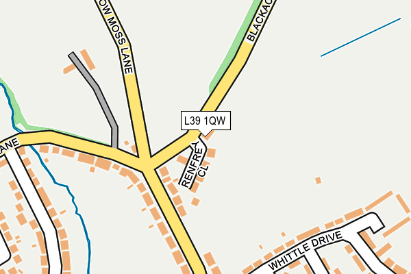 L39 1QW map - OS OpenMap – Local (Ordnance Survey)