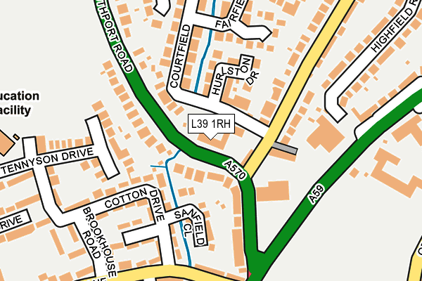 L39 1RH map - OS OpenMap – Local (Ordnance Survey)