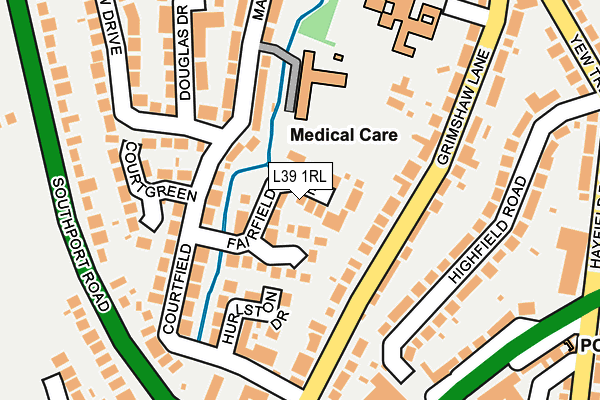 L39 1RL map - OS OpenMap – Local (Ordnance Survey)