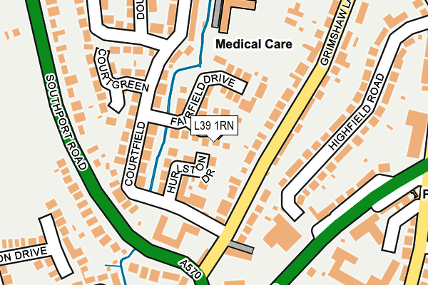 L39 1RN map - OS OpenMap – Local (Ordnance Survey)