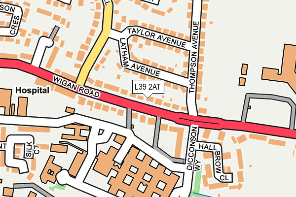 L39 2AT map - OS OpenMap – Local (Ordnance Survey)