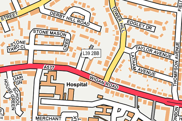 L39 2BB map - OS OpenMap – Local (Ordnance Survey)