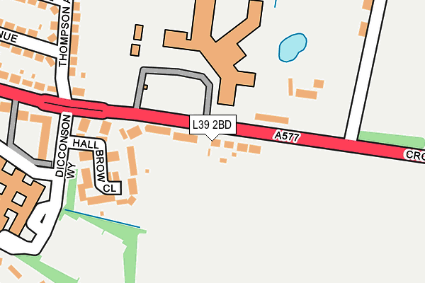 L39 2BD map - OS OpenMap – Local (Ordnance Survey)