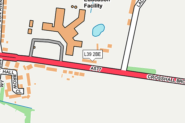 L39 2BE map - OS OpenMap – Local (Ordnance Survey)