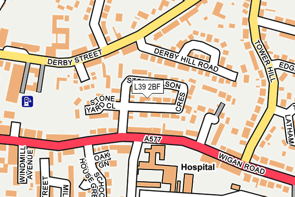 L39 2BF map - OS OpenMap – Local (Ordnance Survey)