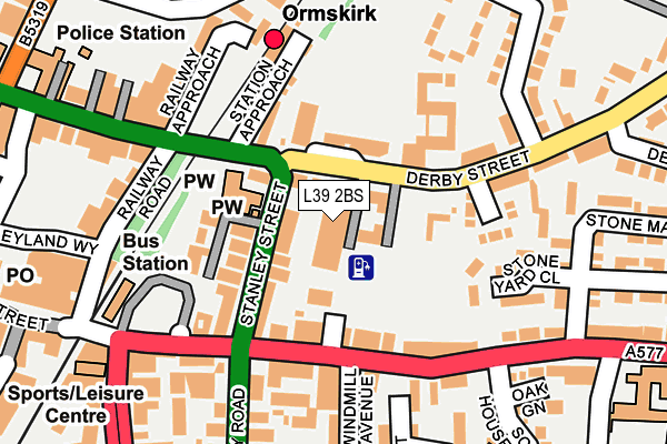 L39 2BS map - OS OpenMap – Local (Ordnance Survey)