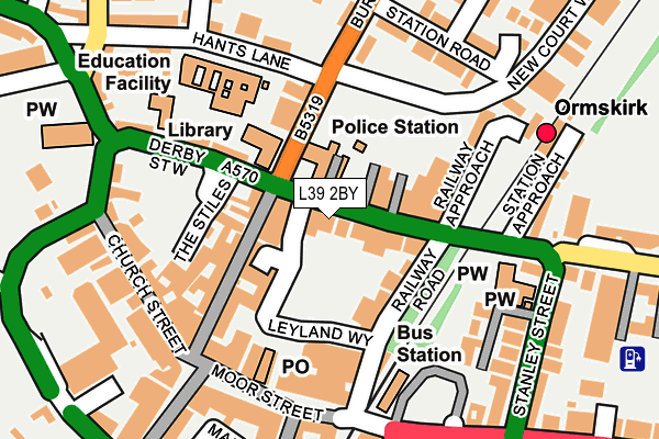 L39 2BY map - OS OpenMap – Local (Ordnance Survey)