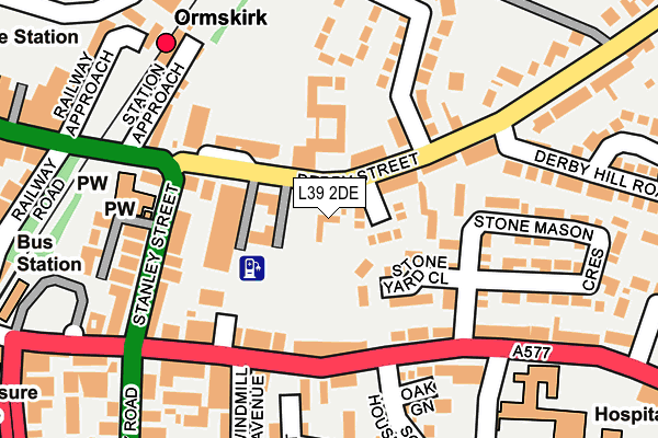 L39 2DE map - OS OpenMap – Local (Ordnance Survey)