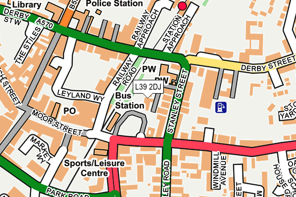 L39 2DJ map - OS OpenMap – Local (Ordnance Survey)