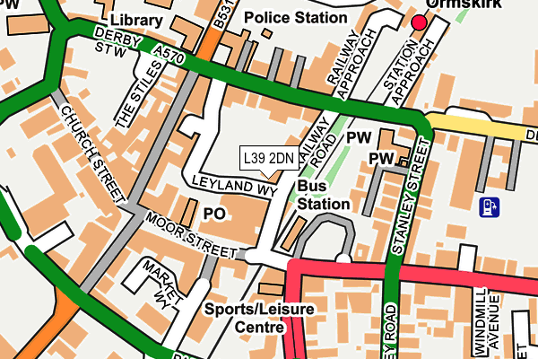 L39 2DN map - OS OpenMap – Local (Ordnance Survey)