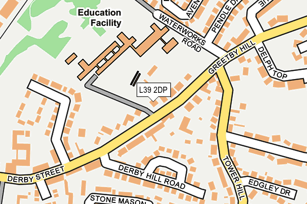 L39 2DP map - OS OpenMap – Local (Ordnance Survey)