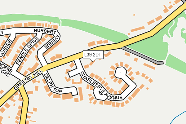 L39 2DT map - OS OpenMap – Local (Ordnance Survey)