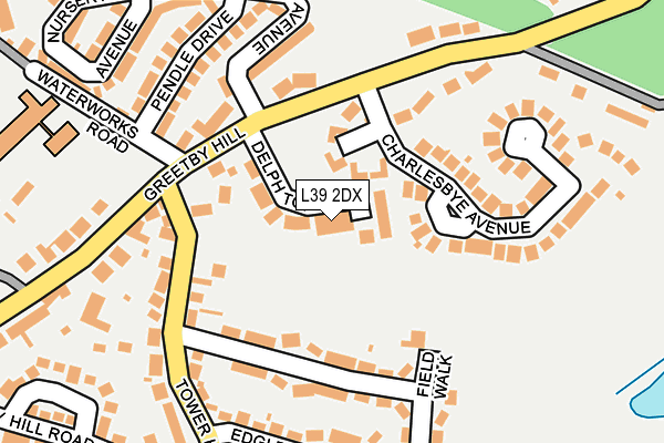 L39 2DX map - OS OpenMap – Local (Ordnance Survey)