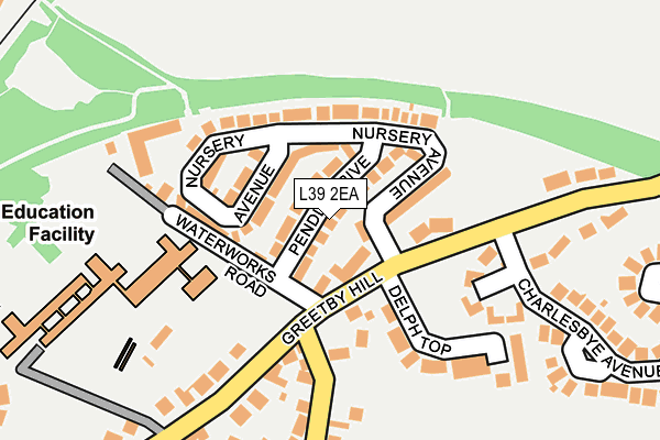 L39 2EA map - OS OpenMap – Local (Ordnance Survey)