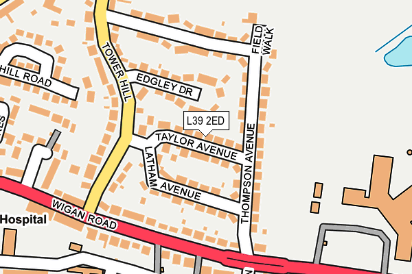 L39 2ED map - OS OpenMap – Local (Ordnance Survey)